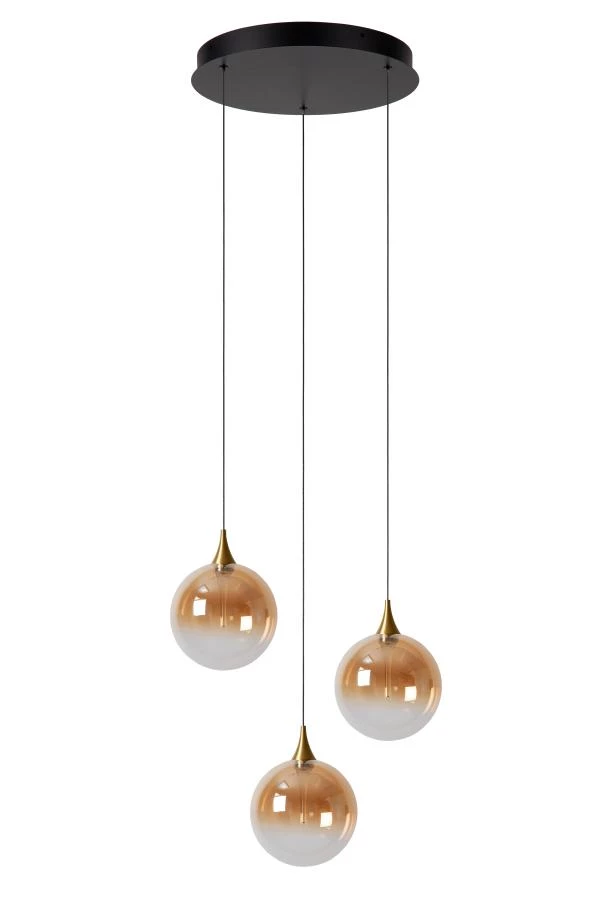 Lucide Premium GISELA - Pendant light - Ø 36 cm - LED Dim. - 3x4,3W 2700K - Amber - turned off